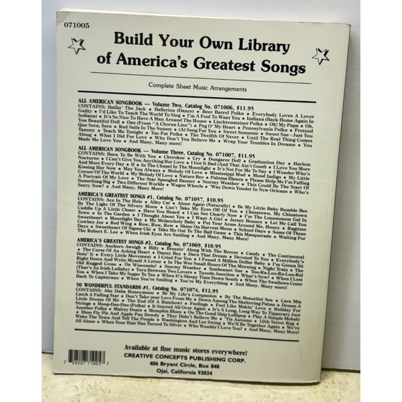 The All American Song Book Vol 1 Complete Piano Sheet Music Editions 20s - 60s - Picture 8 of 8